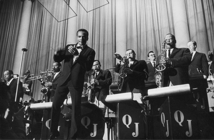 Jones performs with his band in Vienna, Austria, in 1960.