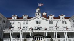 ESTES PARK, CO - JANUARY 12: The beautiful Stanley Hotel is pictured from the front on January 12, 2016 in Estes Park, Colorado. The hotel is located 10.4 miles from the Rocky Mountain National Park. The grand, upscale hotel dates back to 1909. The Stanley Hotel, known for its architecture, magnificent setting, and famous visitors, may possibly be best known today for its inspirational role in the Stephen King's novel, "The Shining." This Colorado hotel has been featured as one of America's most haunted hotels and with the numerous stories from visitors and staff.