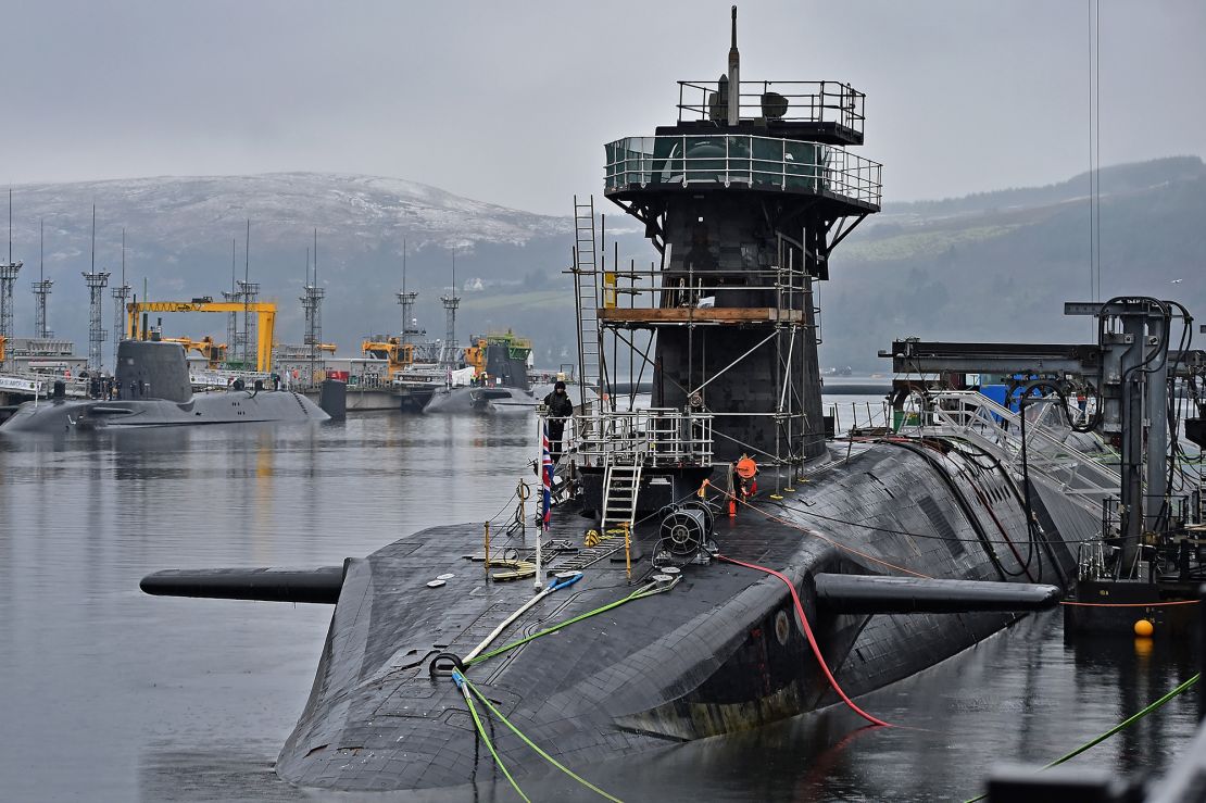 Britain's nuclear missiles are carried on its fleet of four Vanguard class nuclear-powered ballistic missile submarines.