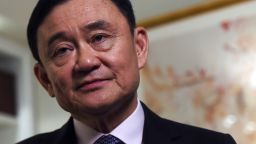 In this 2016 file photo, former Thai premier Thaksin Shinawatra answers a question during an interview in New York.