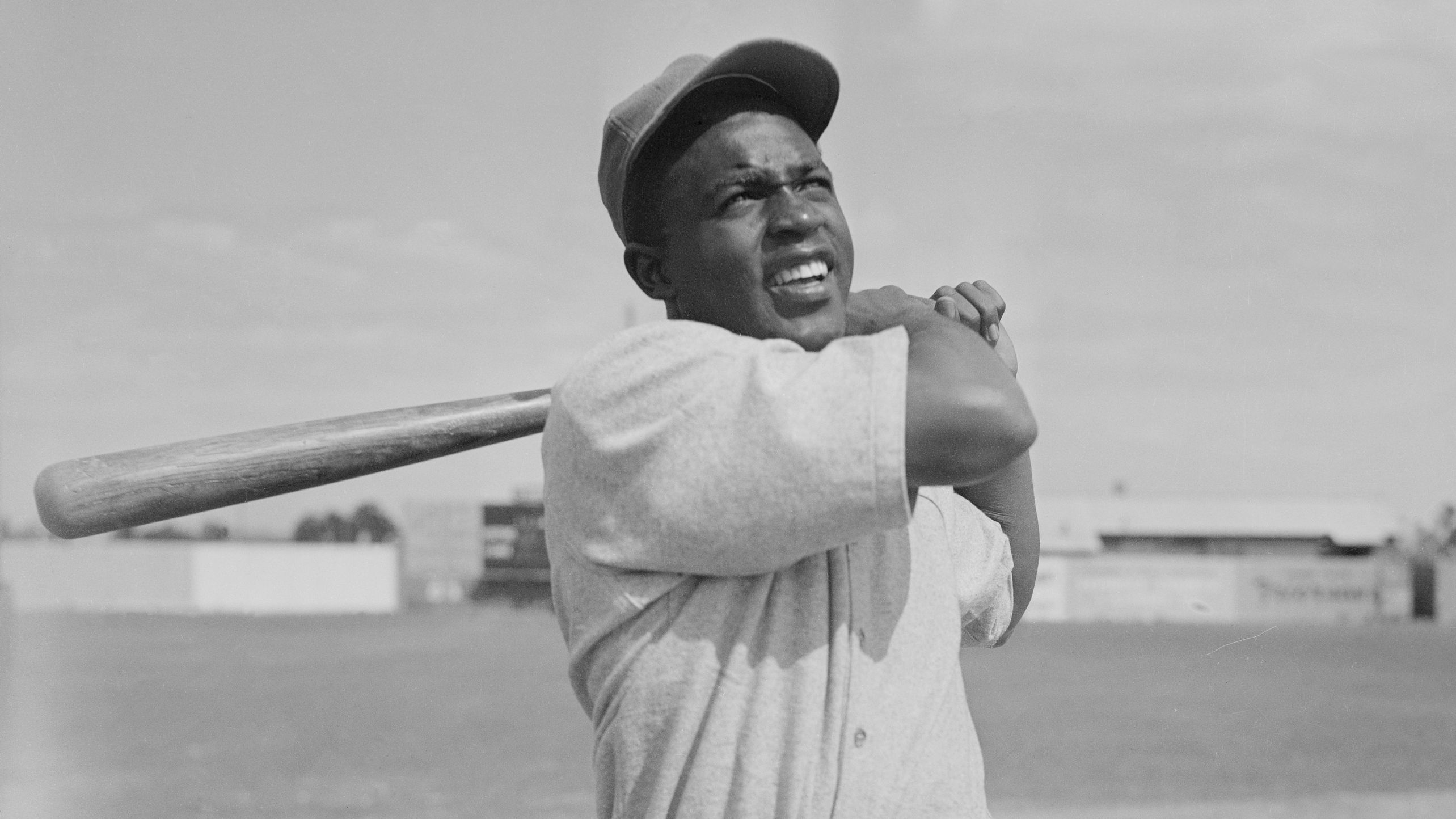 Jackie Robinson in an undated photo while working out with Montreal Royals during training in Stanford, Florida.