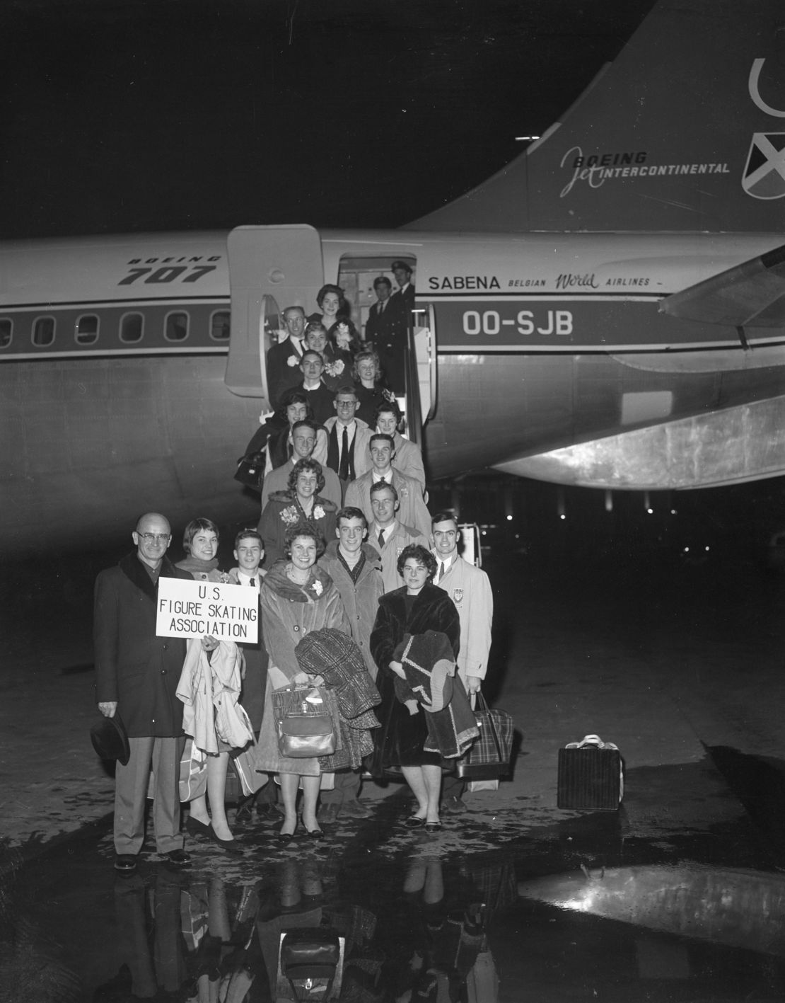 All members of the US delegation to the 1961 world figure skating championships were killed when their plane crashed in Belgium. Laurence Owen, the 16-year-old nicknamed
