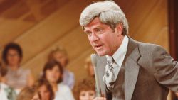 Emmy award-winning talk show host Phil Donahue, 41, after ten years on the air.