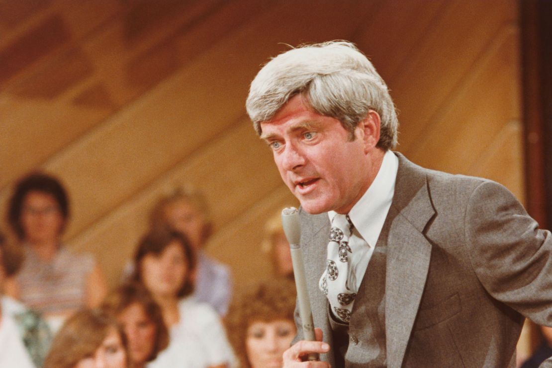 Emmy award-winning talk show host Phil Donahue, after ten years on the air.