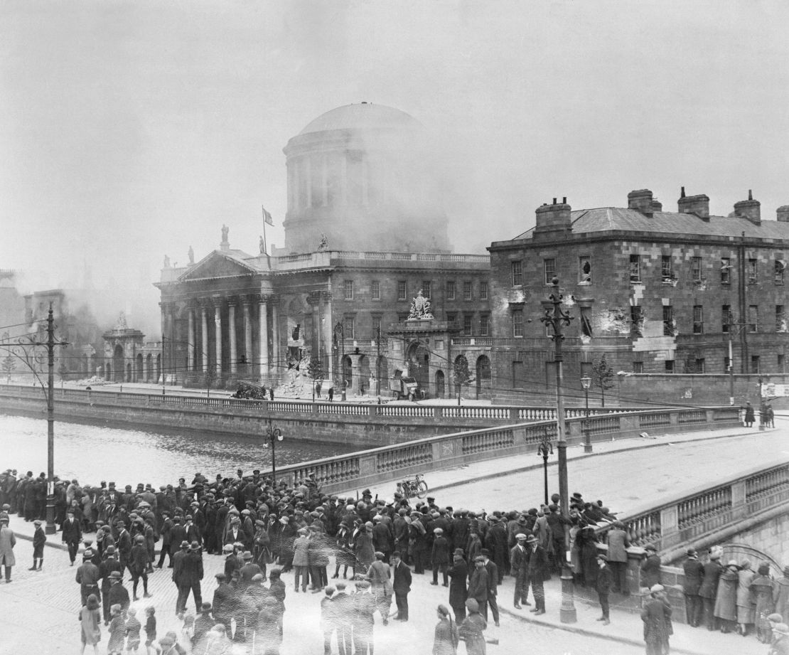 The 1922 burning of the Four Courts in Dublin resulted in the loss of many important documents and records.