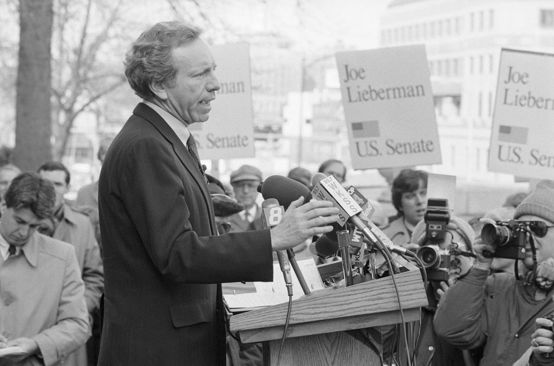 Connecticut's Attorney General Joseph Lieberman formally announces his candidacy for the state's seat in the US Senate.