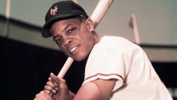 Willie Mays, seen here as a member of the New York Giants in 1954, had 660 career home runs in 23 major league seasons -- then the second most behind Babe Ruth.