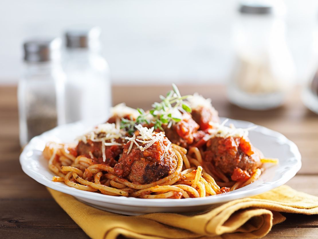 Spaghetti and meatballs.