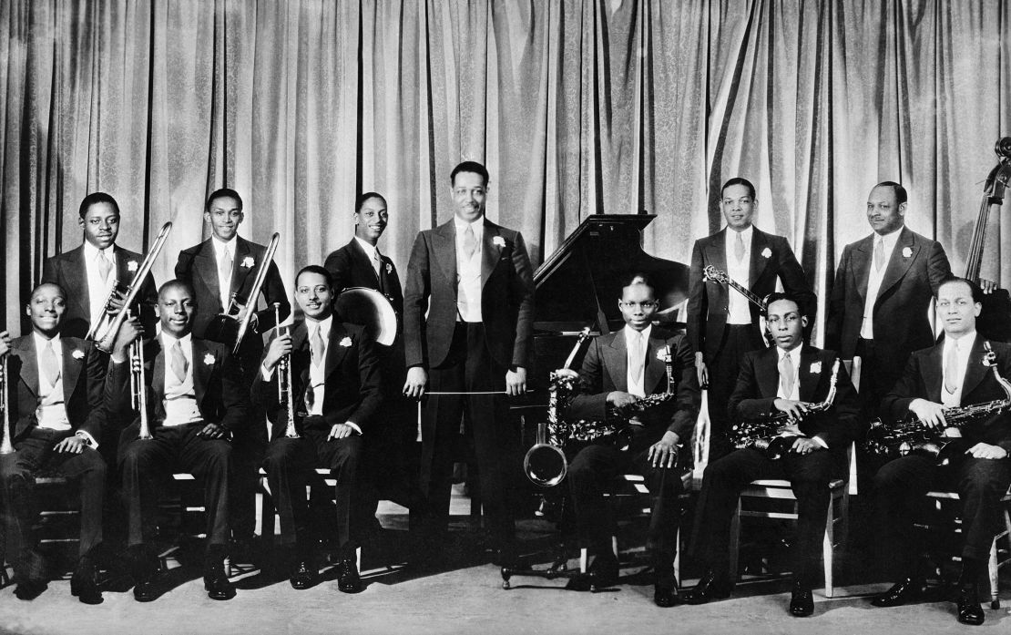 Duke Ellington and his band pose for publicity photograph in 1931