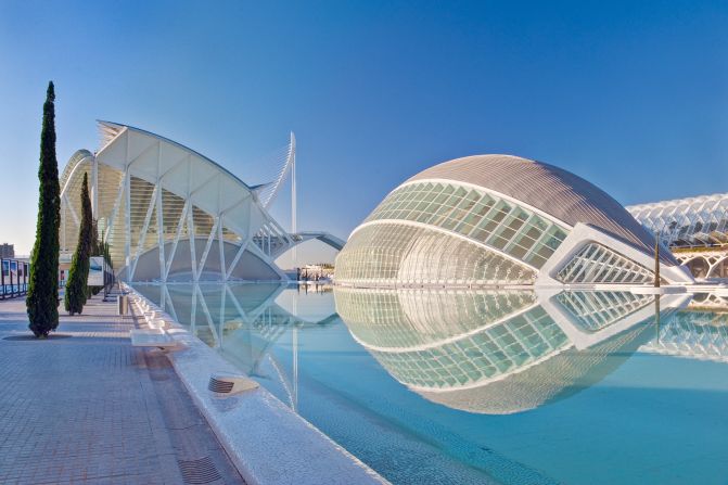 <strong>Futuristic masterpiece:</strong> The Turia is also home to the City of Arts and Sciences, a groundbreaking piece of architecture that's now one of Valencia's main attractions.