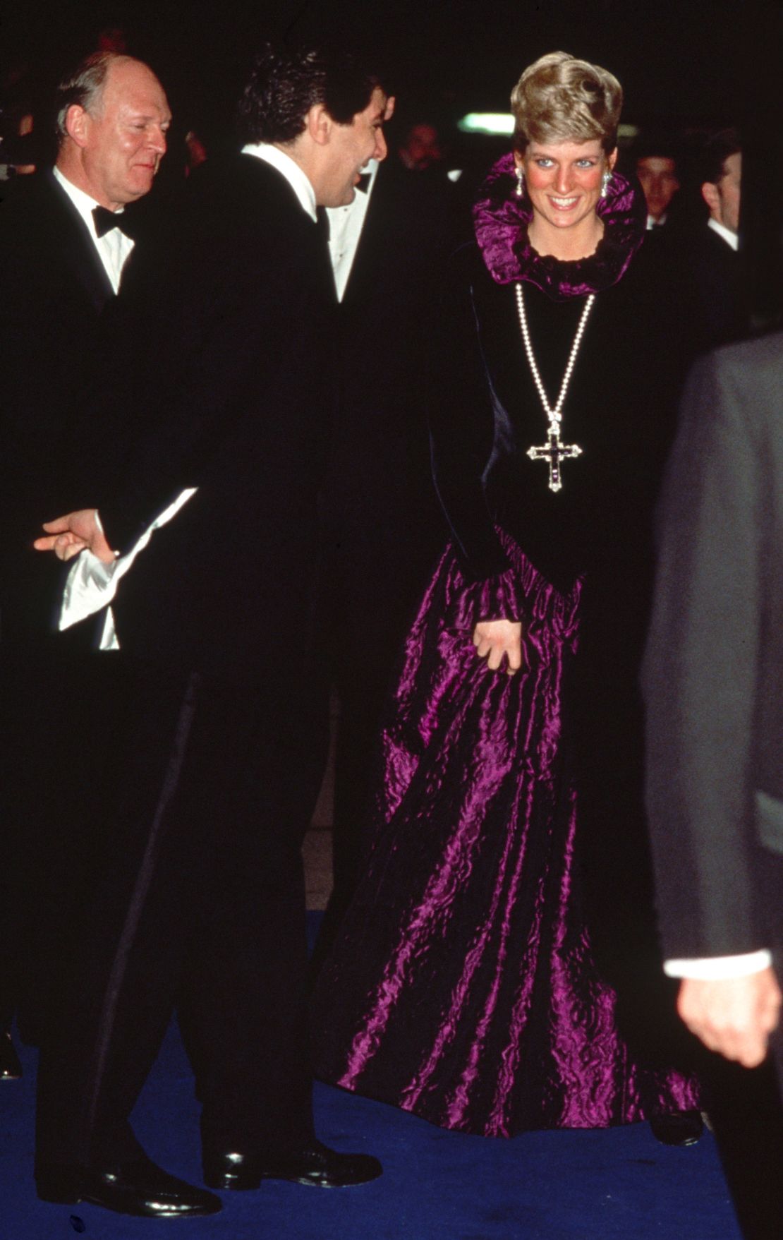 Princess Diana matched the amethyst pendant with a deep purple Catherine Walker gown in 1987.