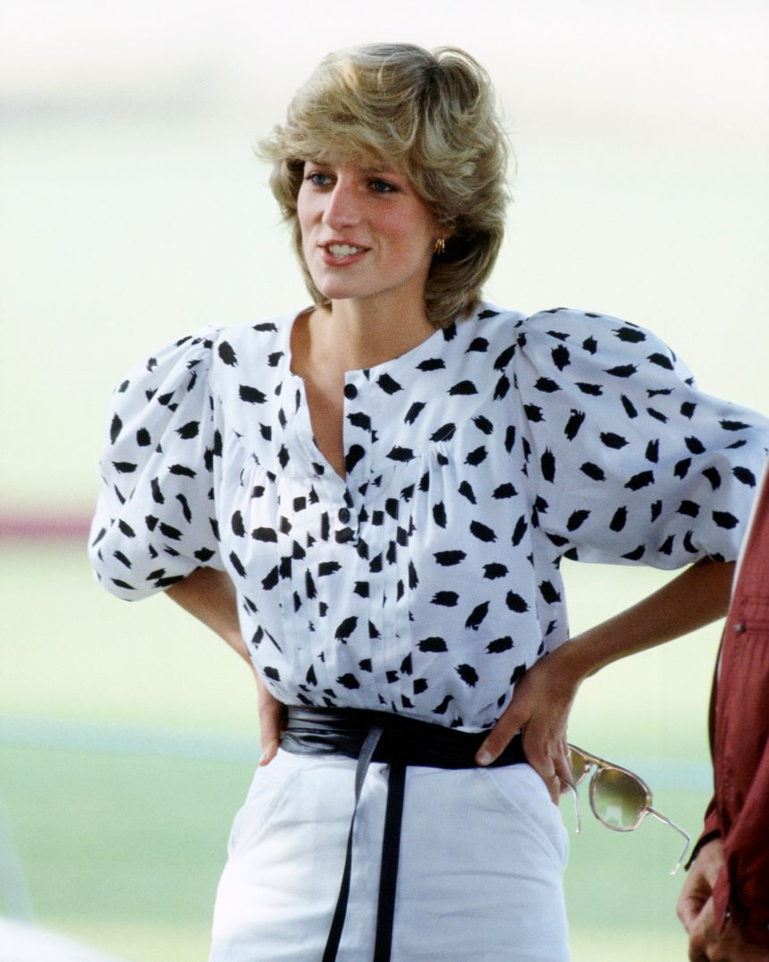 Princess Diana Watching A Polo Match In Cirencester