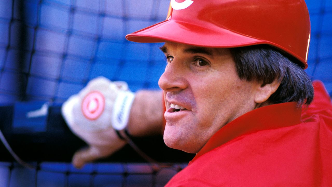 Portrait of Cincinnati Reds baseball star Pete Rose. (Photo by Kim Kulish/Corbis via Getty Images)