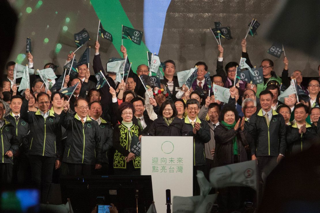 Tsai was elected Taiwan's first female president on January 16, 2016.