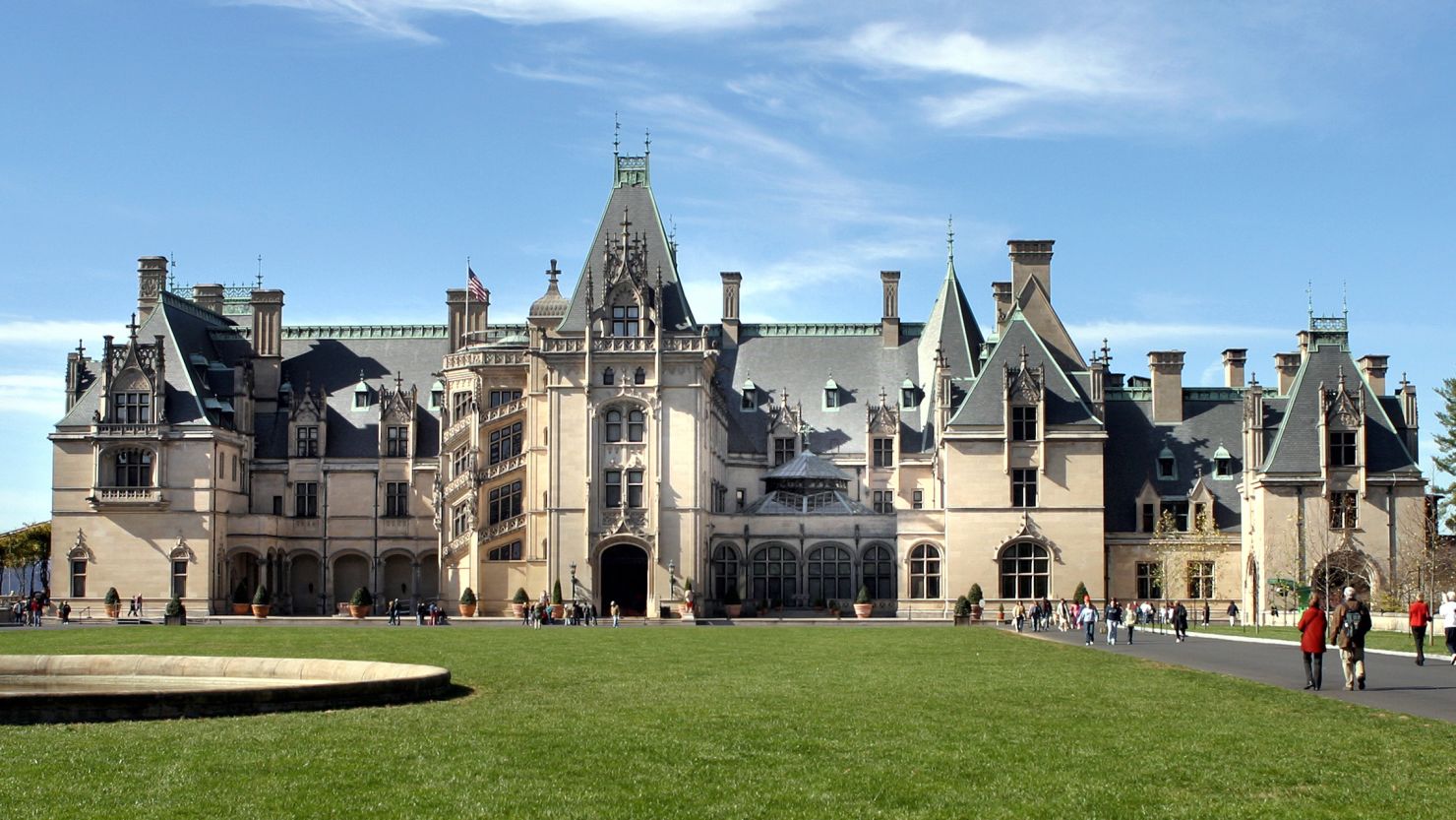 The 175,000-square-foot Biltmore House, pictured before Helene pummeled North Carolina, was largely unscathed by the storm. But other parts of Biltmore Estate had "significant flooding and damage to buildings," the Biltmore said.