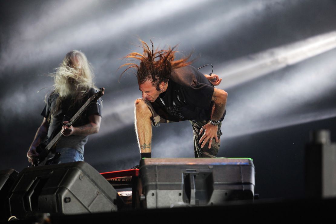 Lamb Of God vocalist Randy Blythe performs during Hammersonic in Jakarta, Indonesia on March 9, 2015.