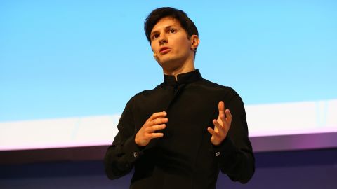 Telegram founder and CEO Pavel Durov delivers his keynote conference during day two of the Mobile World Congress at the Fira Gran Via complex in Barcelona, Spain on February 23, 2016. The annual Mobile World Congress hosts some of the world's largest communication companies, the show runs from the 22 to 25 February.