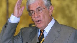 El presidente ecuatoriano Alfredo Palacio, el 05 de agosto de 2005.