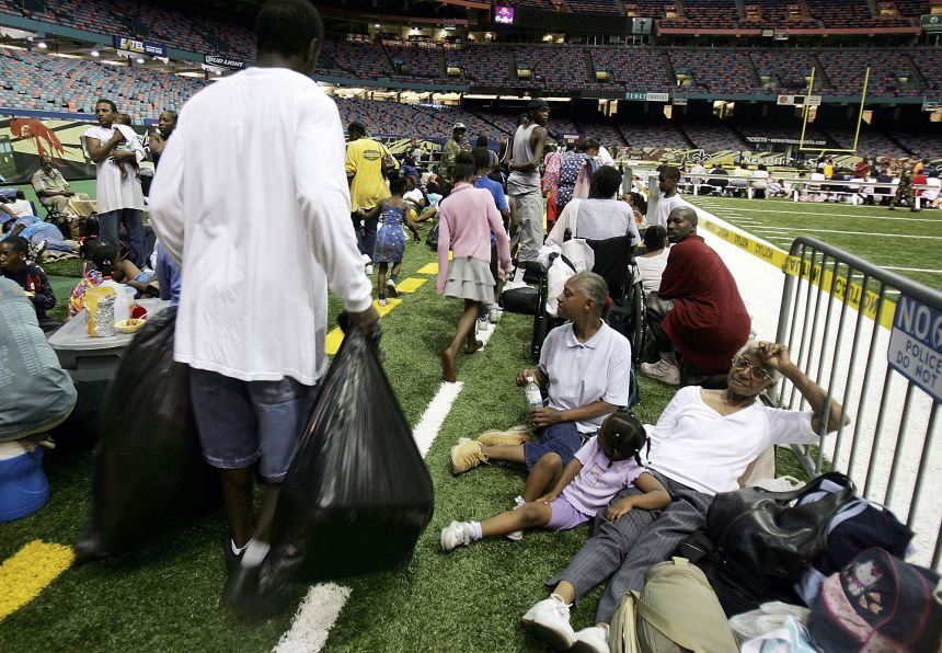 It is estimated that between 25,000 and 30,000 people took refuge inside the Superdome.