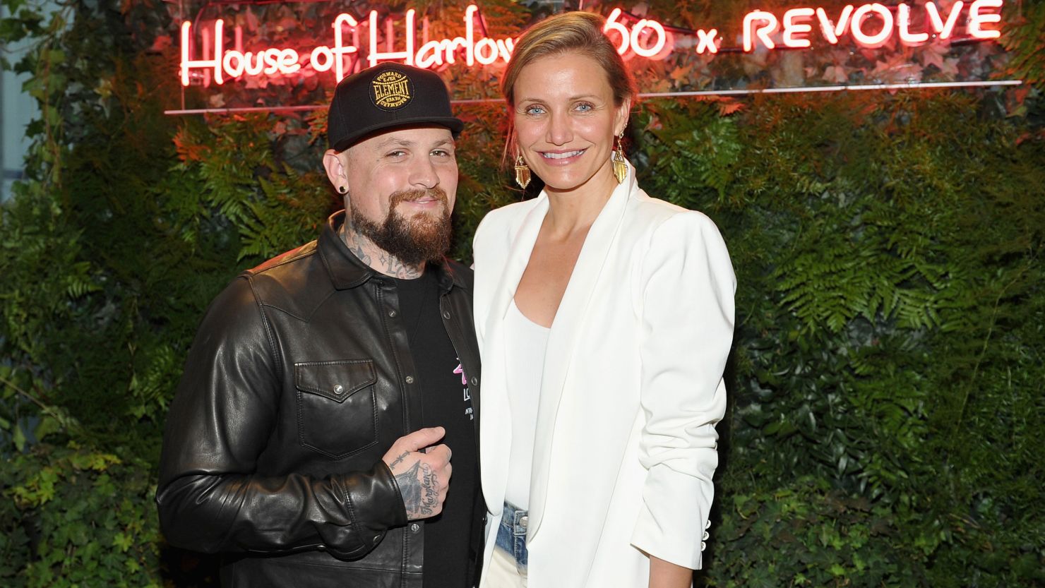 (From left) Benji Madden and  Cameron Diaz in Los Angeles in 2016.