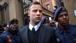 Oscar Pistorius leaves the North Gauteng High Court on June 14, 2016 in Pretoria, South Africa.