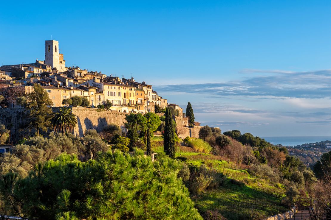 View over the medieval hill town village of Saint Paul de Vence.