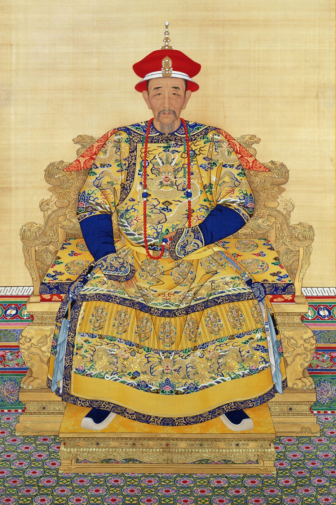 A portrait of Kangxi Emperor (1661-1722) on display at Beijing's Palace Museum.