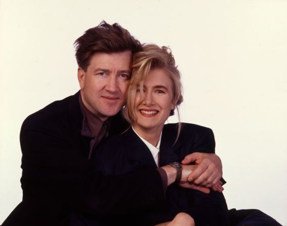 Lynch hugs actress Laura Dern during a portrait session in 1990. Dern starred in three of his films as well as the 2017 "Twin Peaks" revival.