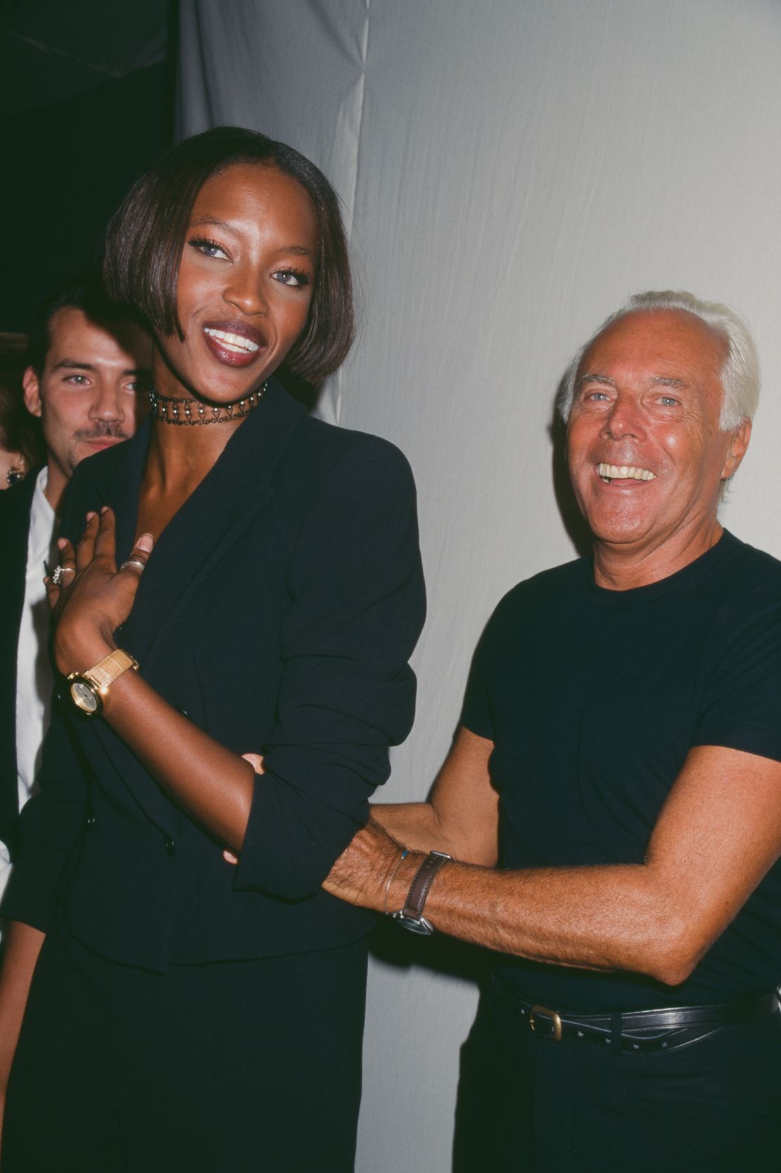 In September 1996, the designer threw a star-studded party to celebrate the opening of a new Armani store in New York. A throng of A-listers, from Naomi Campbell (photographed) to Winona Ryder, were in attendance.