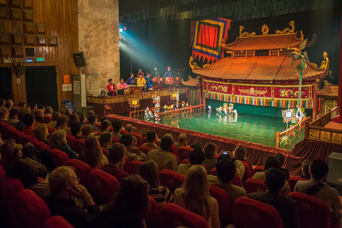 Water puppet shows are popular with locals and tourists alike.