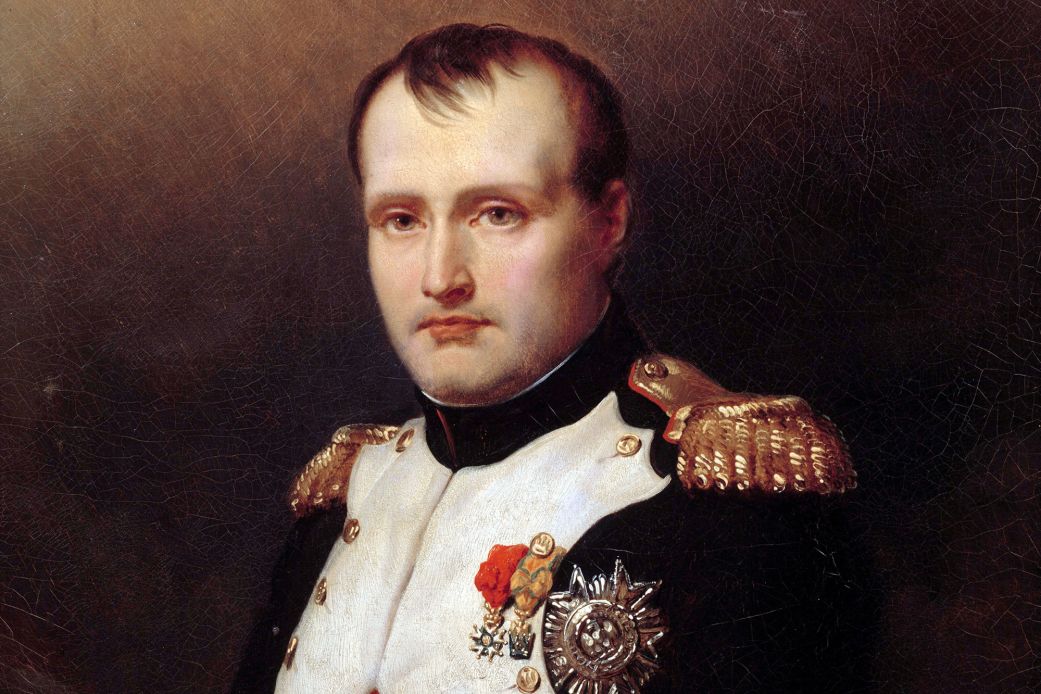 Napoleon Bonaparte is depicted in the 1812 "Portrait of Napoleon I" by Charles Auguste Steuben.