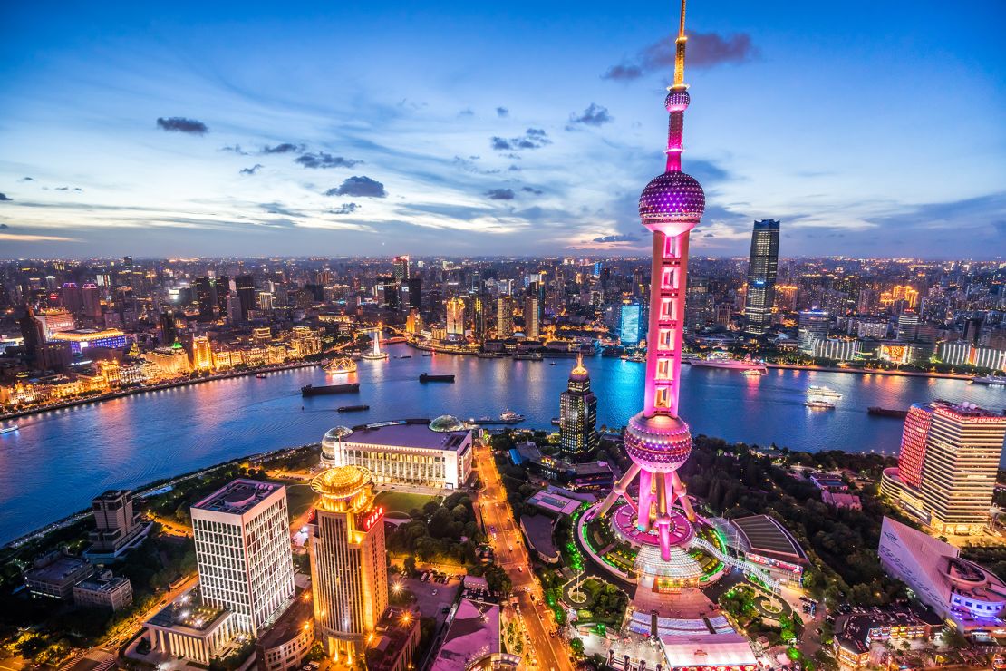 Shanghai, pictured here, is one of the most popular tourist destinations in China.