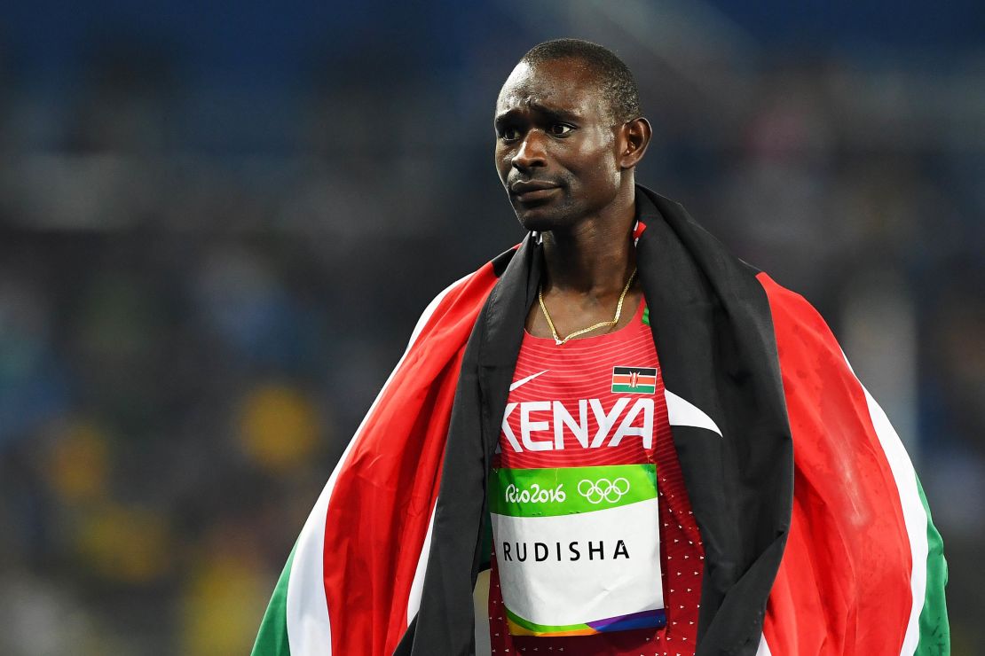 Rudisha won back-to-back Olympic gold medals in 2012 and 2016.