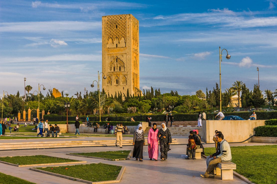 The Minaret of Rabat's Hassan Mosque.