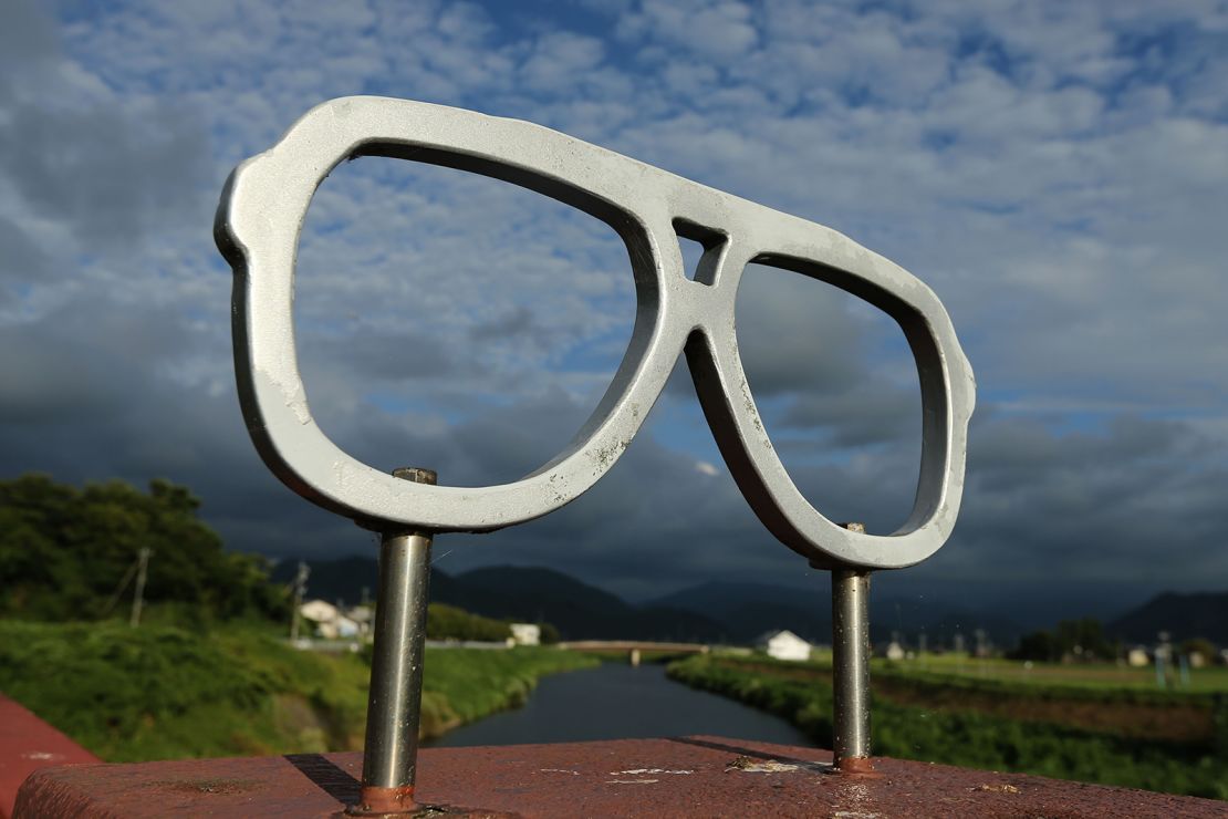 An eyeglasses sculpture in Sabae, Japan.