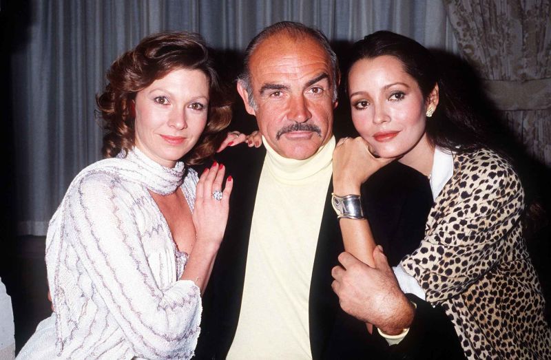 Pamela Salem (left) with 'Never Say Never Again' costars Sean Connery and Barbara Carrera in 1983.