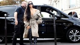 Kim Kardashian and her bodyguard Pascal Duvier seen out and about in Paris before the robbery on October 2, 2016 in Paris.