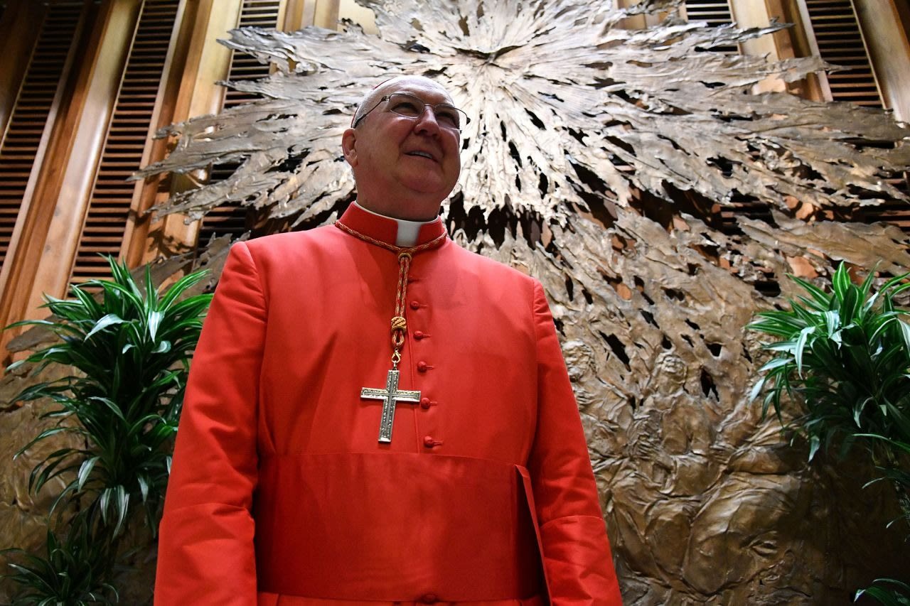 El cardenal Kevin Joseph Farrell asiste a una visita de cortesía después de un consistorio el 19 de noviembre de 2016 en la sala de audiencias Pablo VI en el Vaticano.