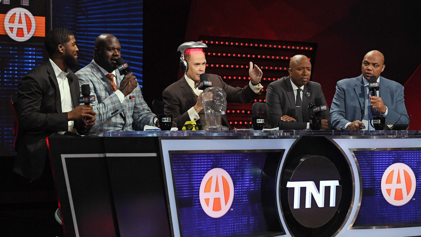 TNT's "Inside the NBA" broadcasts at the Sands Expo and Convention Center in Las Vegas, Nevada on January 5, 2017.