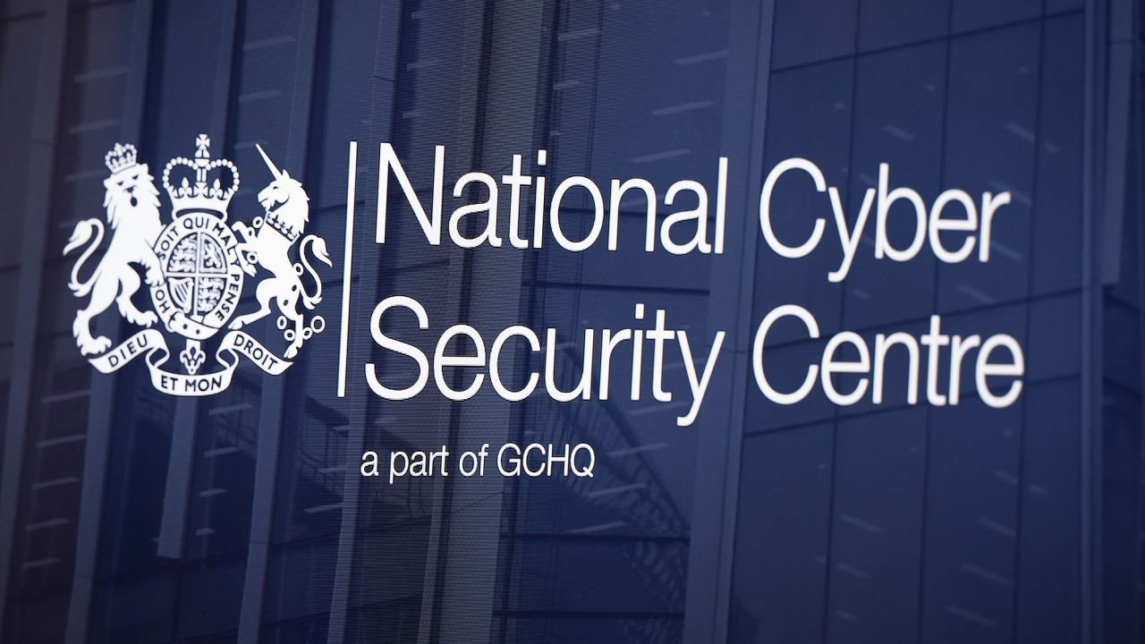 A logo is displayed on a television screen in the National Cyber Security Centre on February 14, 2017 in London, England. The National Cyber Security Centre (NCSC) is designed to improve Britain's fight against cyber attacks and act as an operational nerve centre. (Photo by Carl Court/Getty Images)