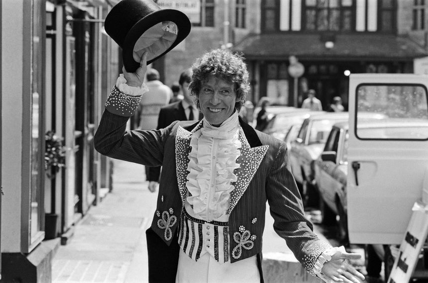 Actor Michael Crawford in character for the musical hit 