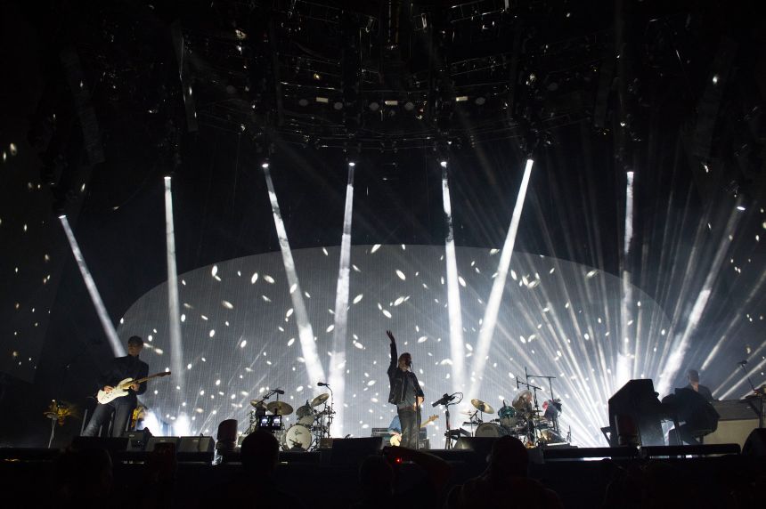 Radiohead Performs in Coachella Valley Music And Arts Festival on April 14, 2017, in Indio, California.