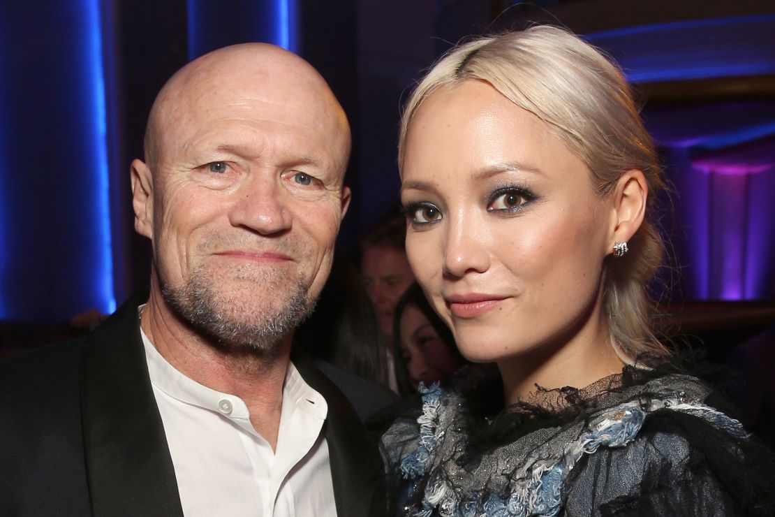 Michael Rooker and Pom Klementieff in 2017.