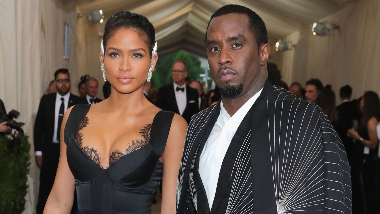 Cassie Ventura and Sean Combs attend the Met Gala in 2017.
