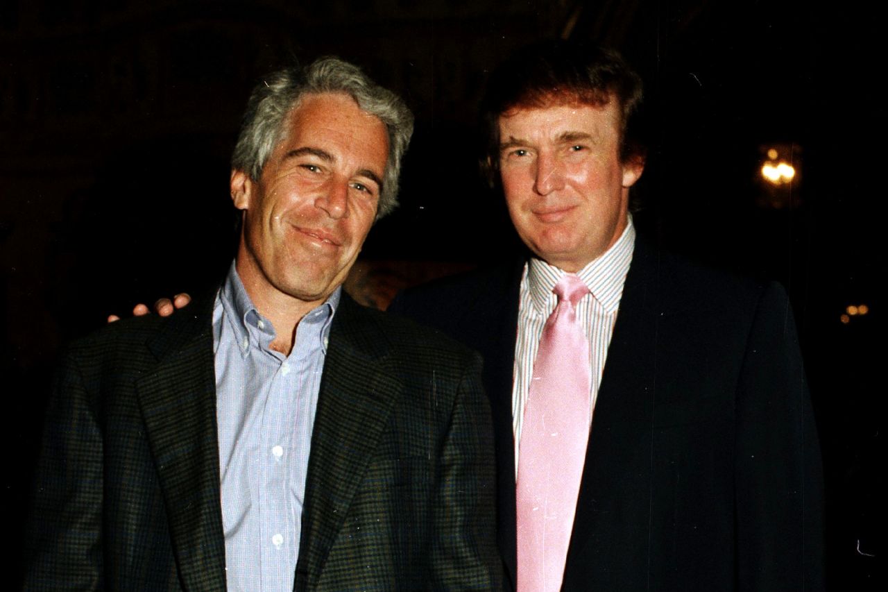 Jeffrey Epstein and Donald Trump in 1997.