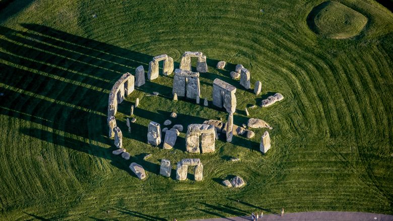 WILTSHIRE, ENGLAND. November 16. Aerial photograph of the neolithic, Stonehenge. This UNESCO World Heritage Site dates back to 3100 BC, it is located 2 miles west of Amesbury, 7 miles North of Salisbury Plan. (Photograph by David Goddard/Getty Images)