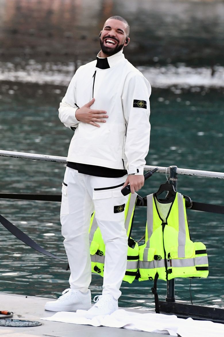 Among Stone Island's fans are the rapper Drake, who wore the brand at the 2017 Billboard Music Awards in Las Vegas, Nevada...
