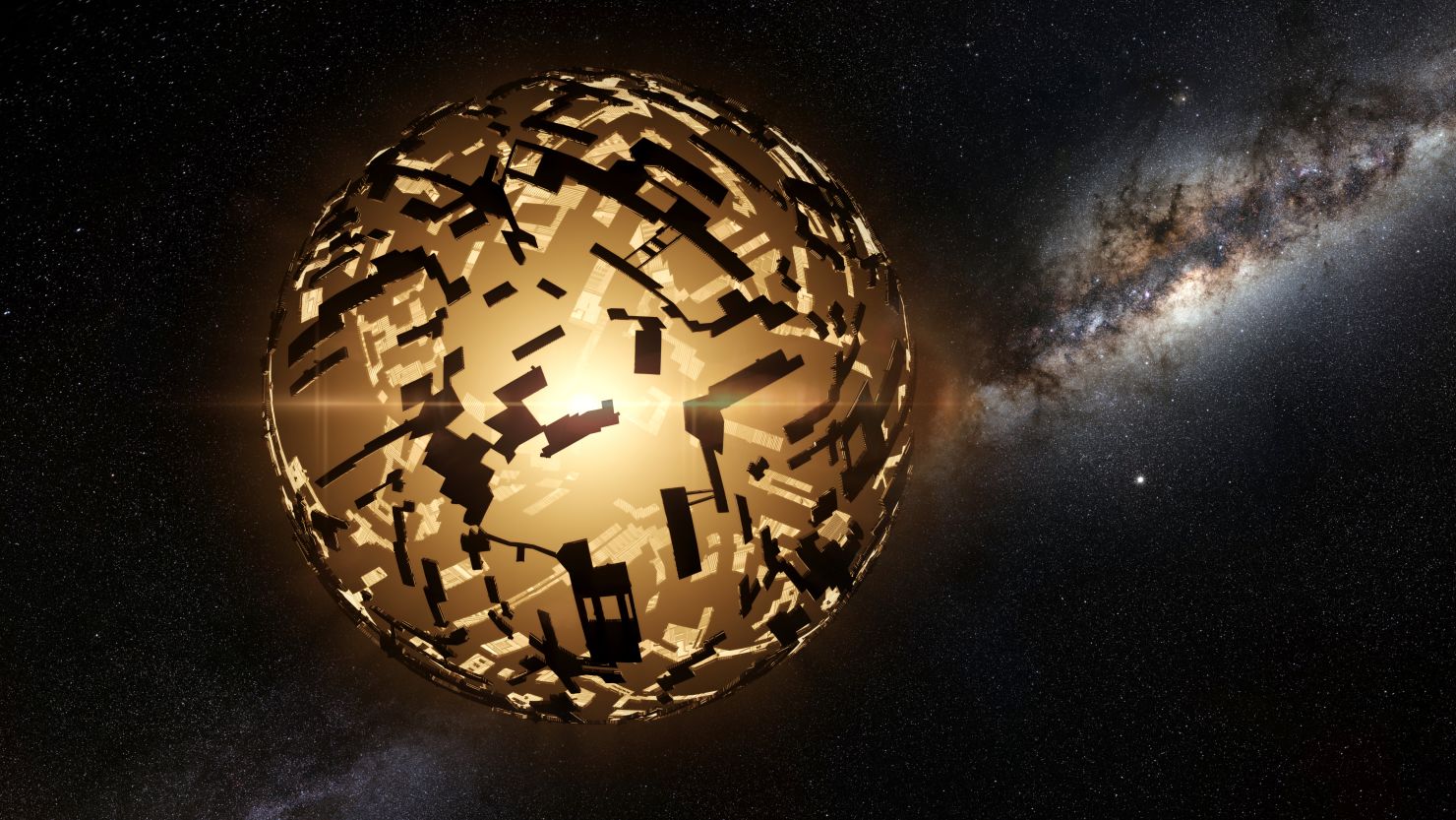 Freeman Dyson theorized that hypothetical alien megastructures would give off infrared radiation and searching for that byproduct would be a viable method for searching for extraterrestrial life.