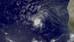 IN SPACE - AUGUST 23:  In this satellite image provided by the National Oceanic and Atmospheric Administration, Tropical Storm Debby is seen located over the Atlantic Ocean, south of Lajes, Azores on August 23, 2006.  (Photo by NOAA via Getty Images)