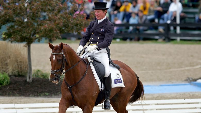 LEXINGTON, KY - APRIL 27:  Heath Ryan from Lochinvar, New South Wales, Australia atop Flame competes in the Dressage Phase of the 2007 Rolex Kentucky Three-Day Event at the Kentucky Horse Park April 27, 2007 in Lexington, Kentucky.  (Photo by Doug Pensinger/Getty Images)